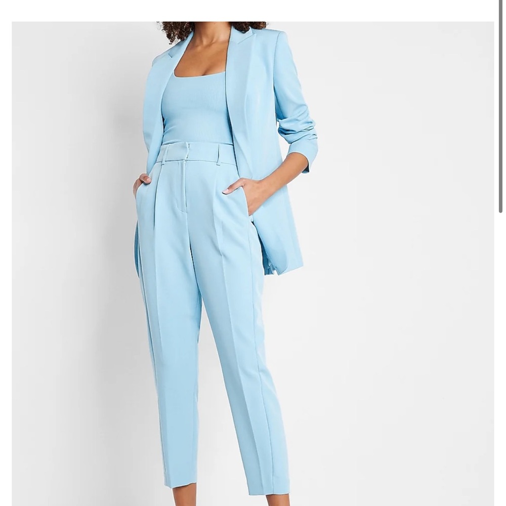 High Waisted Pleated Ankle Pant